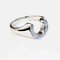 Crystal Horseshoe Ring